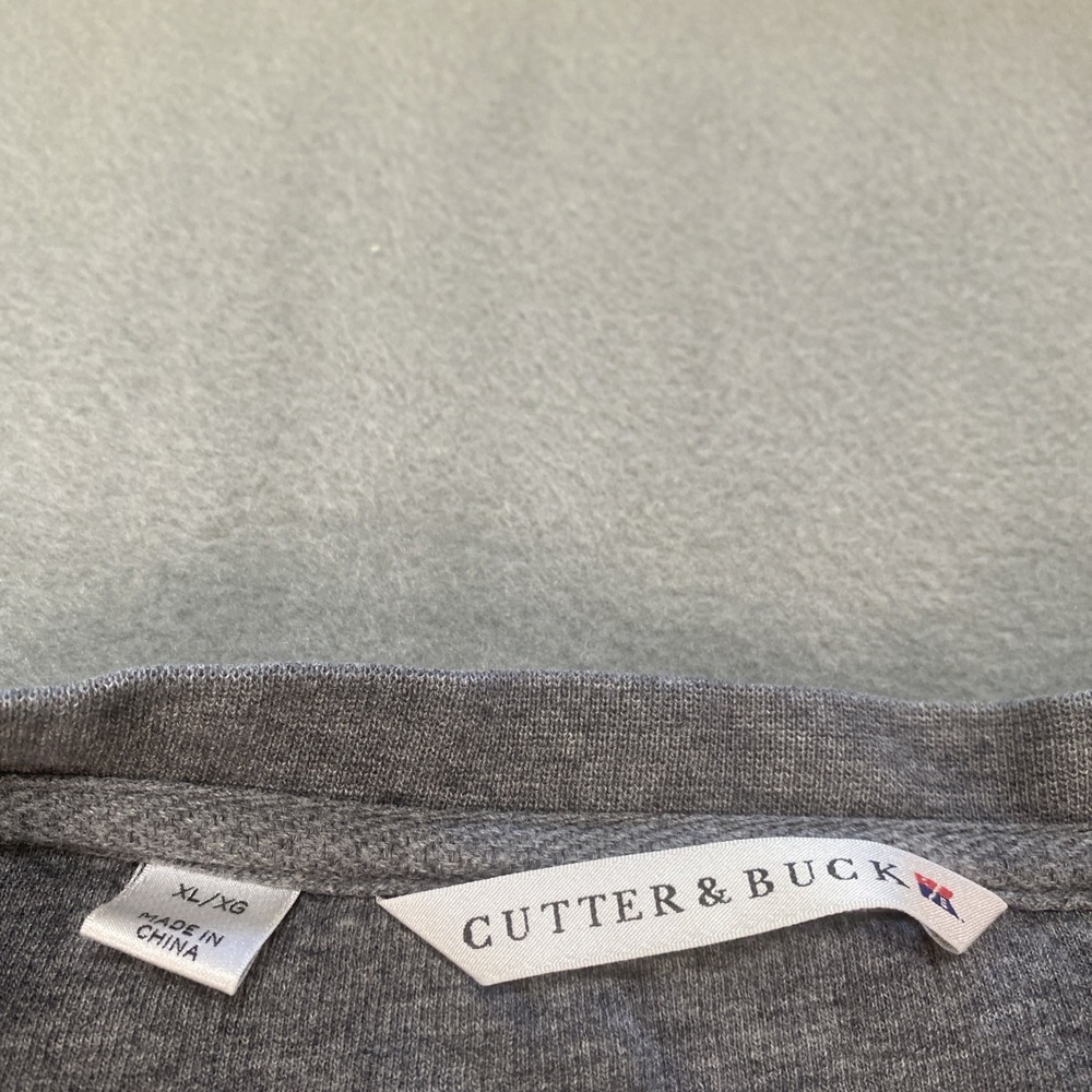Cutter and Buck Mens Pull Over Ribbed Knit Sweater V-Neck Gray XL - Picture 2 of 7